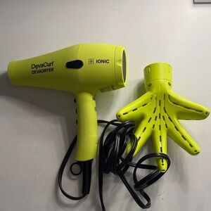 DevaCurl Devadryer in Vibrant Lime Green with Diffuser Attachment